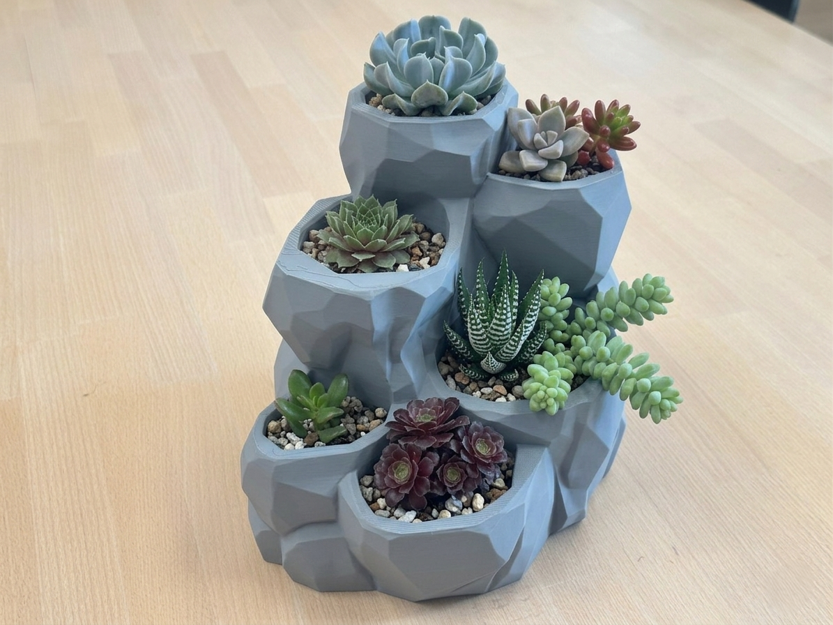 Minimalist Multi-Level Planter Pot for Succulents & Small Plants